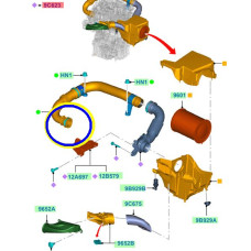 Ford ECOBOOST 1.0 levegőcső vég